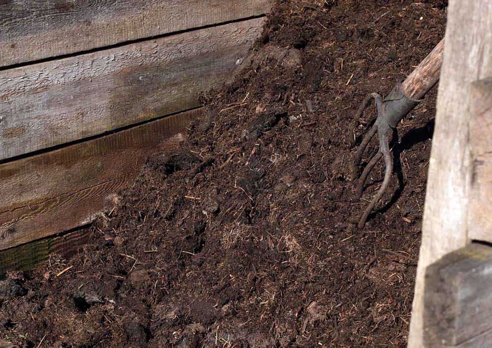 adding compost to established gardens