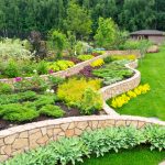 Landscaping project of an outdoor garden