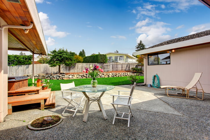 Gravel in landscaping for outdoor spaces.
